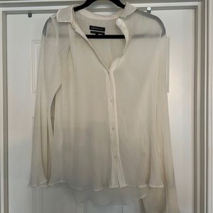 Something Navy bell sleeve blouse. Size small